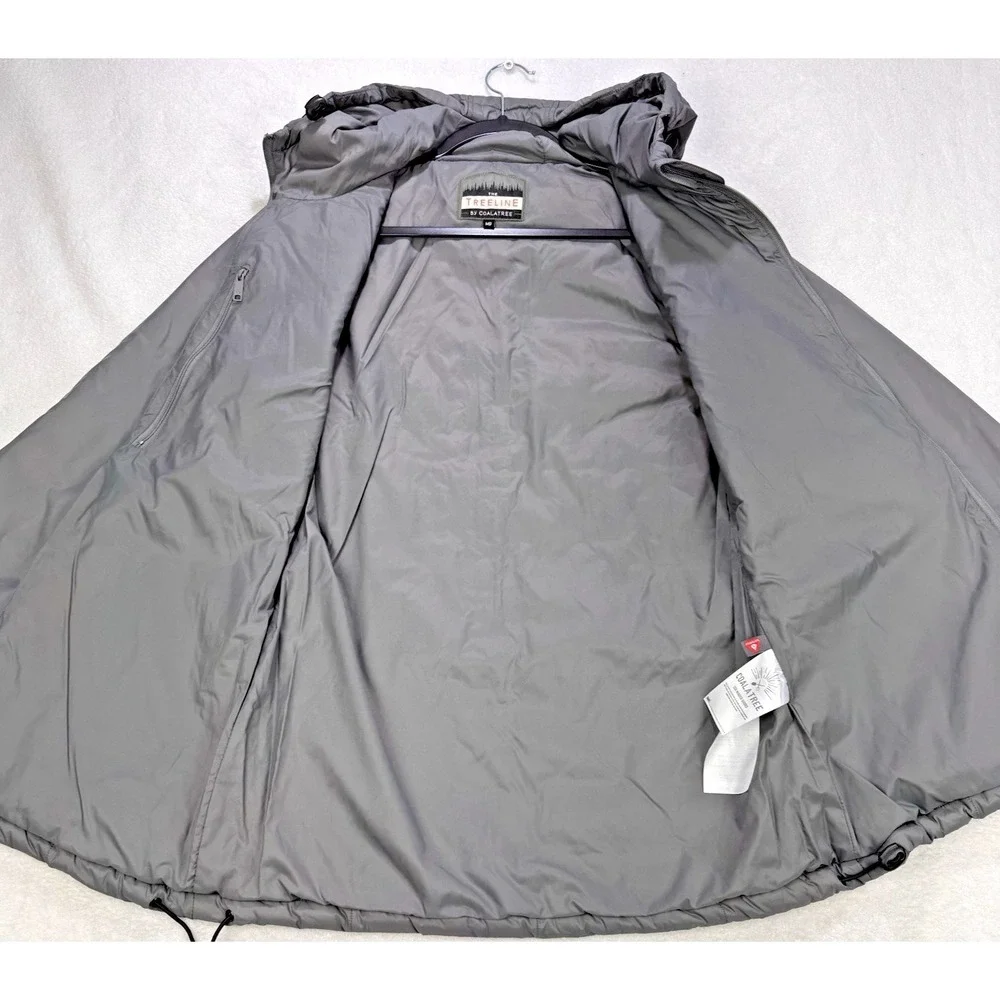 Coalatree Treeline Jacket Women M Gray Primaloft‎ Nylon Ripstop Wicking Full Zip